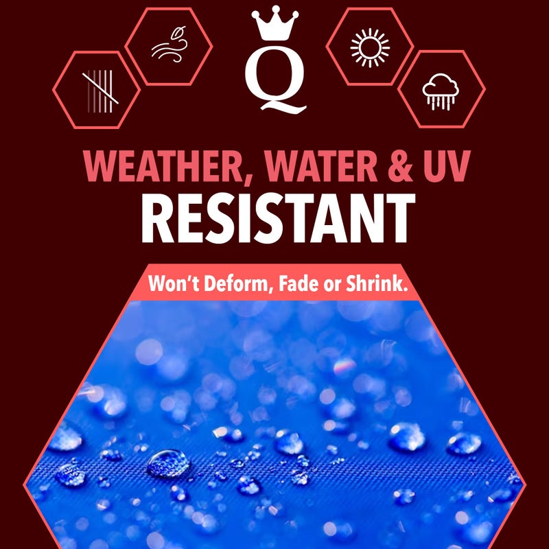 Queen of Tarps ملكة الأغطية | 8x10 غطاء ثقيل للغاية مقاوم للماء، 200 GSM بسماكة 20 MIL، مقاوم للأشعة فوق البنفسجية/التمزق، للتخييم، الأثاث الخارجي، السيارة، الخيام، الطلاء، حماية الحطب | 8x10، ثقيل للغاية - Image 4